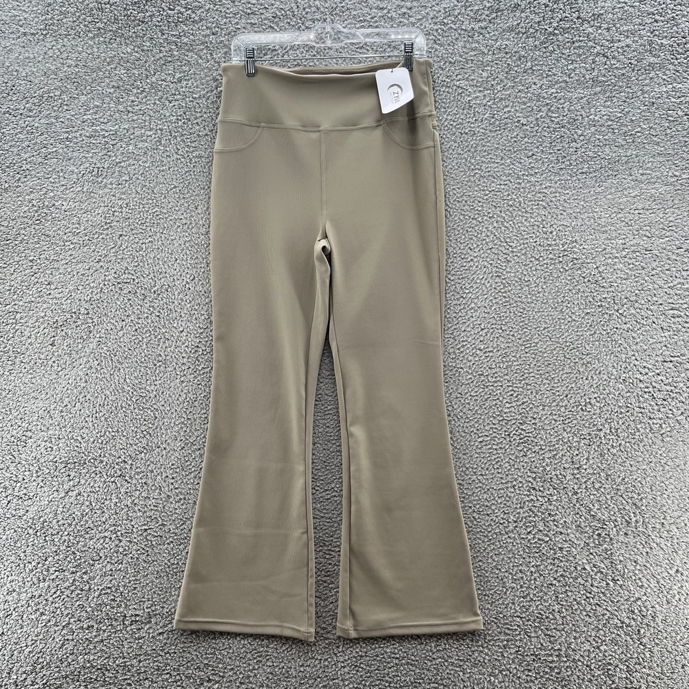 Zyia Active Pants Women 2XL Clay Reve Wide Leg Ribbed Flare Yoga Athletic Lounge